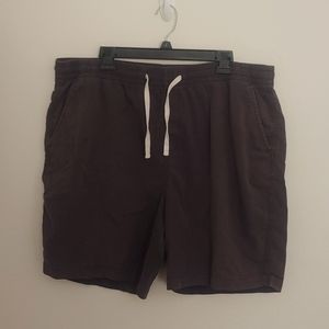 Grey Cotton Drawstring Shorts